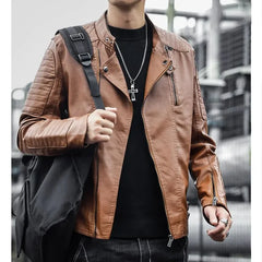 Solid Color Brand clothing Men Slim Fit Jacket Fashion