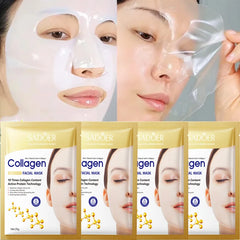 10PCS Collagen Anti Wrinkle Facial Mask Anti Aging Fade Fine Lines Firm Skin Moisturizing Brightening SkinCare Korean Cosmetics