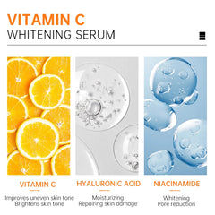 Vitamin C Face Whitening Serum Deep Moisturizing Removal Dark Spots Hyaluronic Acid Essence Anti Aging Facial Serum Skin Care