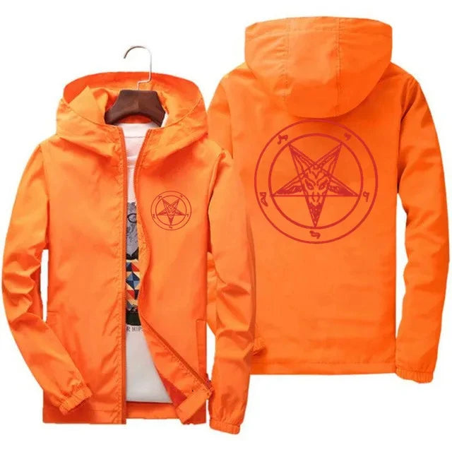Mens Thin Hooded Windbreaker t shirt Coat Pilot Jacket 7XL