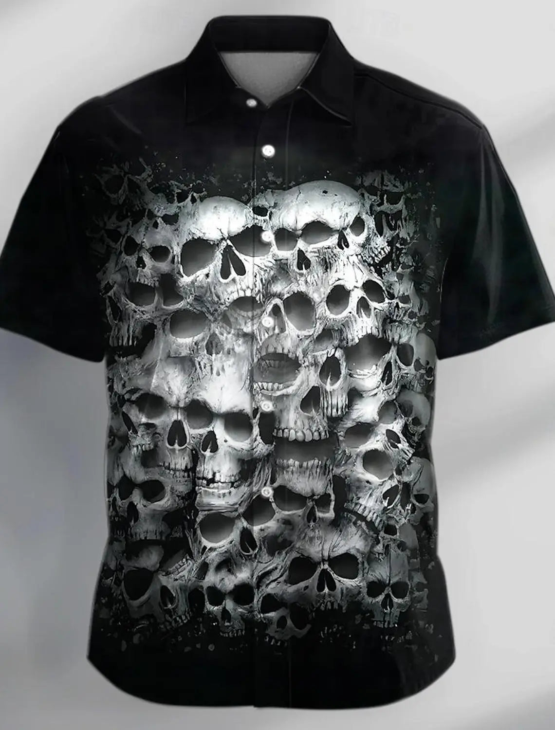 Men's Shirt Graphic Print Music Note Stand Collar