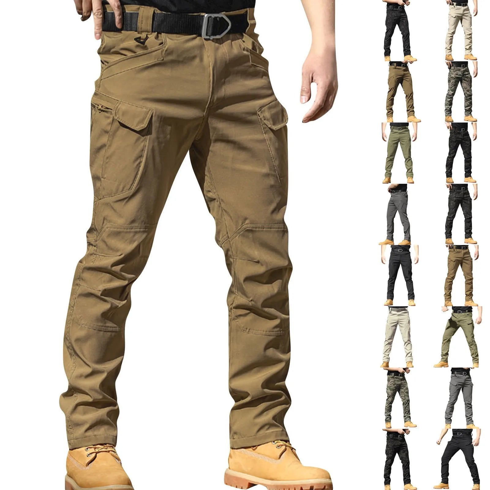 Men Classic Cargo Pants Daily Causal All-Match Regular Multi Pockets Pant