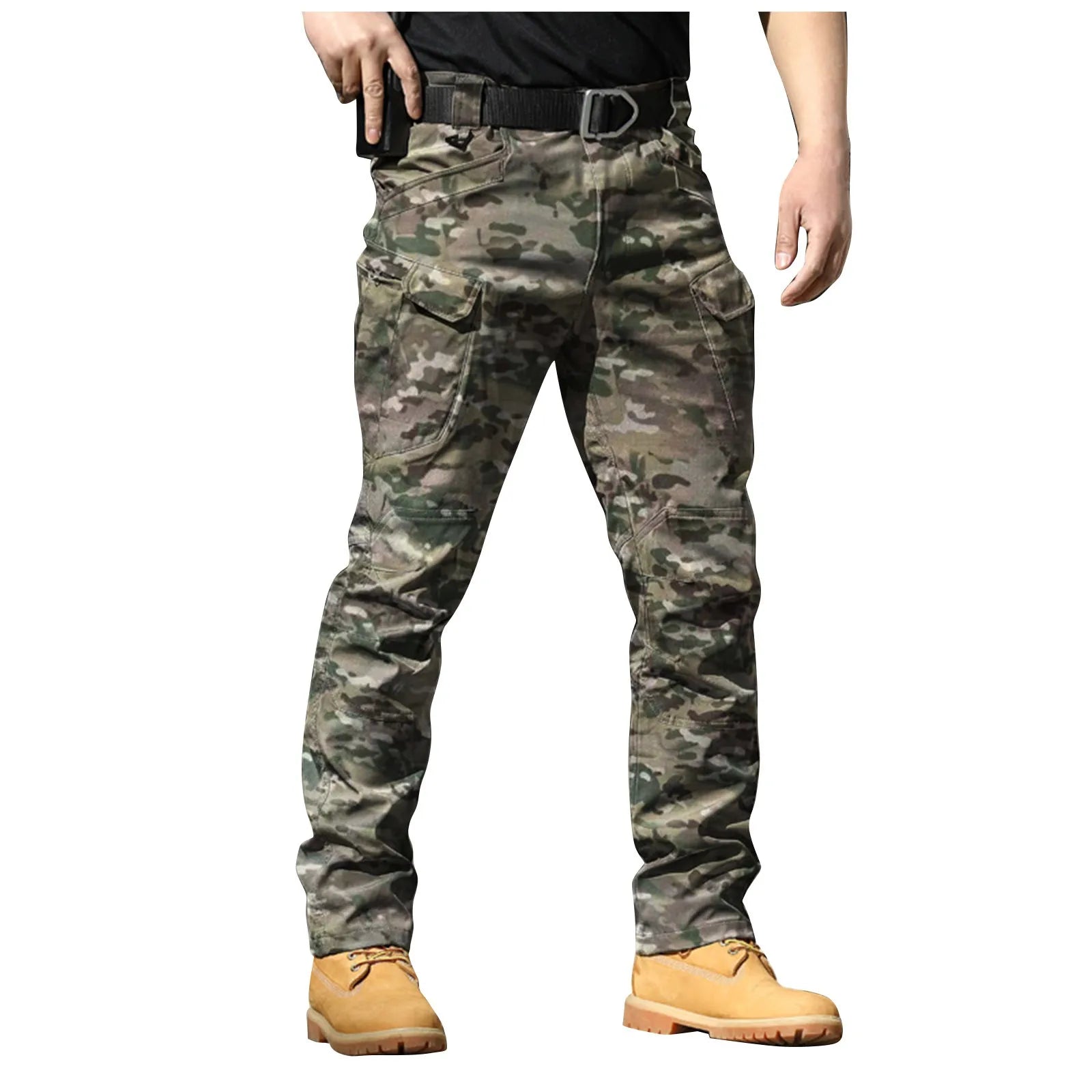 Men Classic Cargo Pants Daily Causal All-Match Regular Multi Pockets Pant