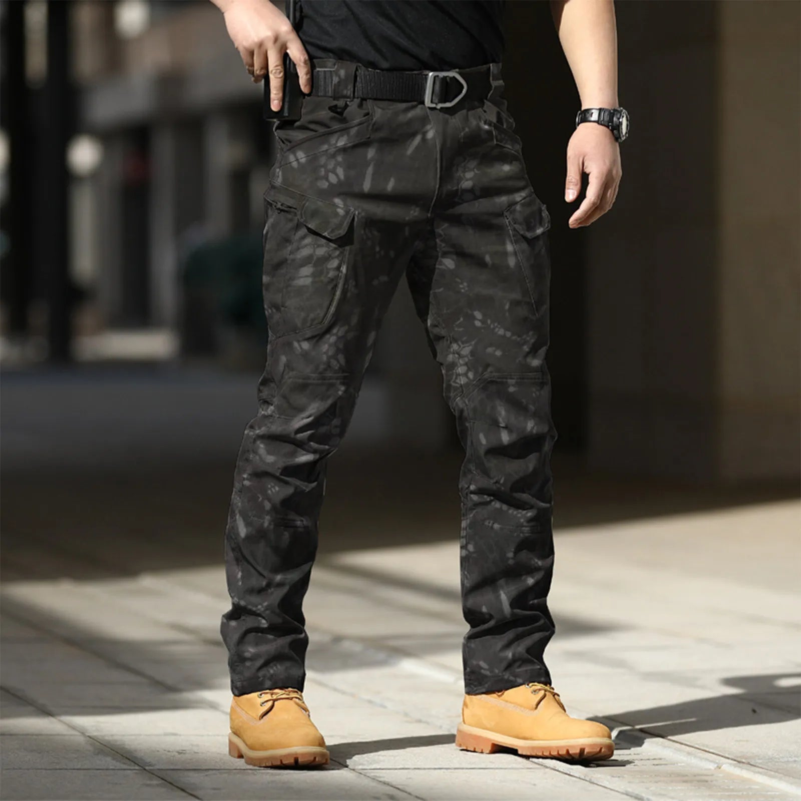 Men Classic Cargo Pants Daily Causal All-Match Regular Multi Pockets Pant