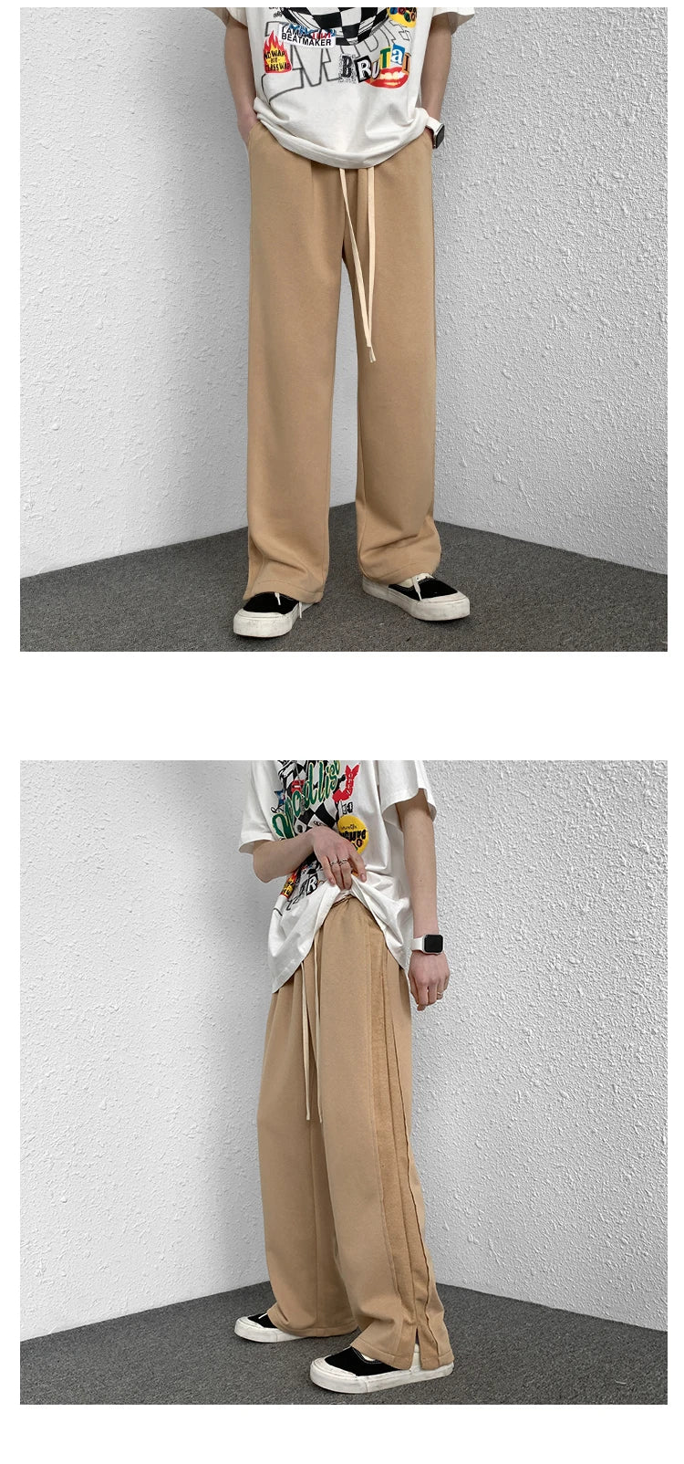 Male Clothing Oversize Sports Streetwear Baggy Wide Summer pants