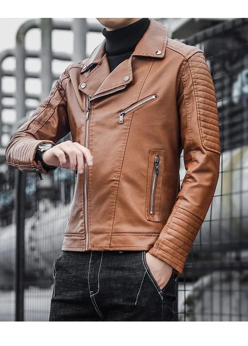 Solid Color Brand clothing Men Slim Fit Jacket Fashion