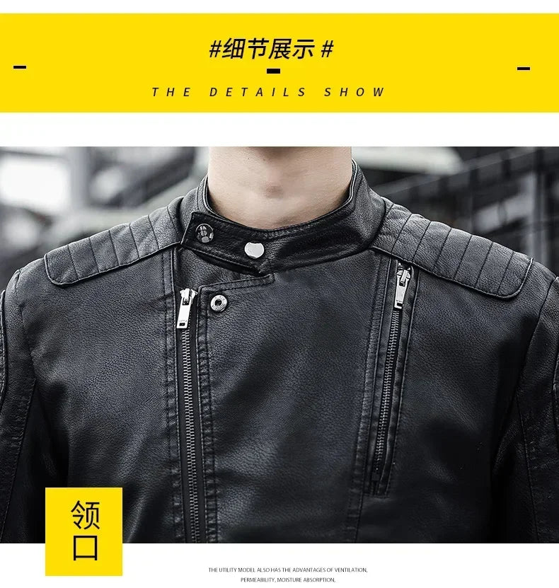 Solid Color Brand clothing Men Slim Fit Jacket Fashion