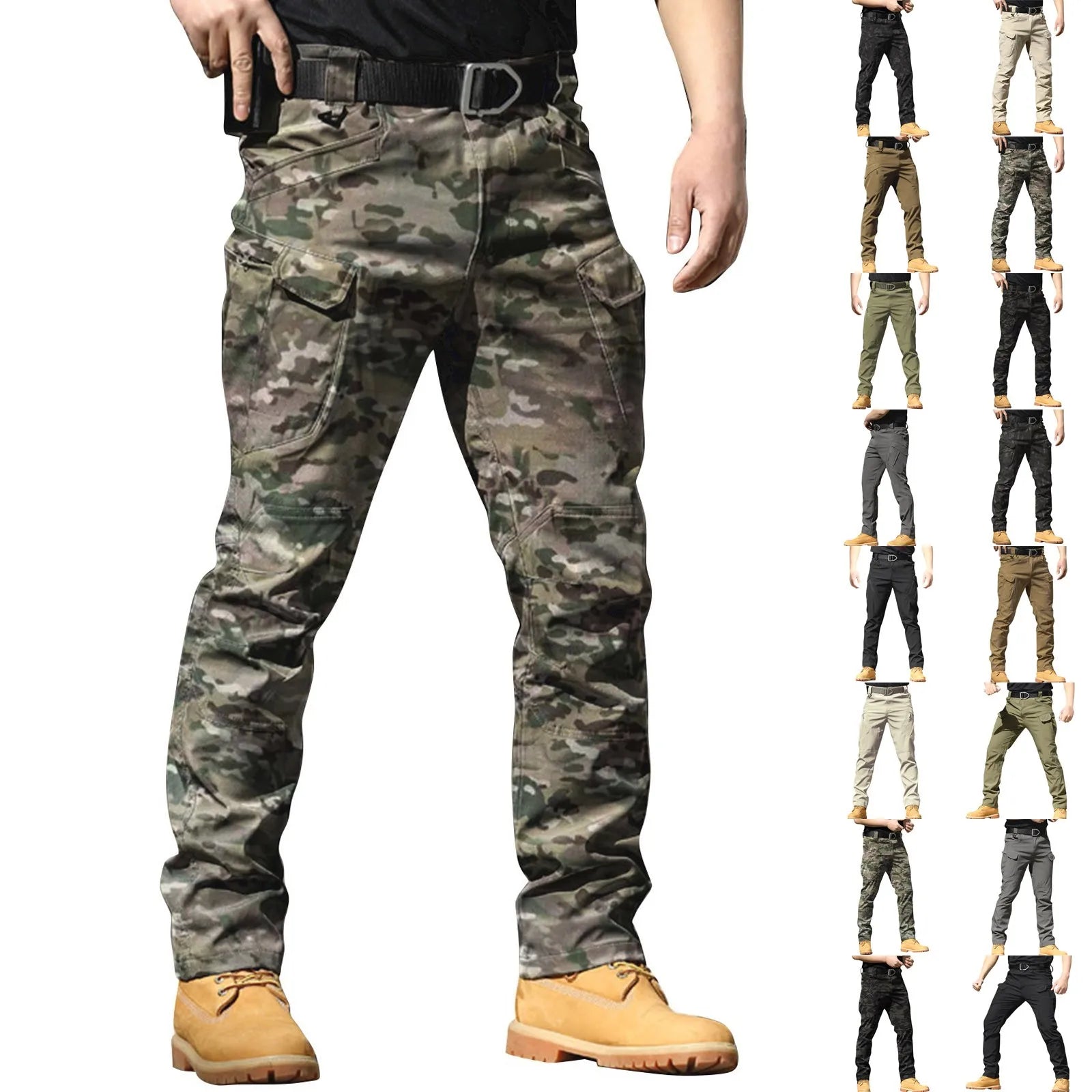 Men Classic Cargo Pants Daily Causal All-Match Regular Multi Pockets Pant