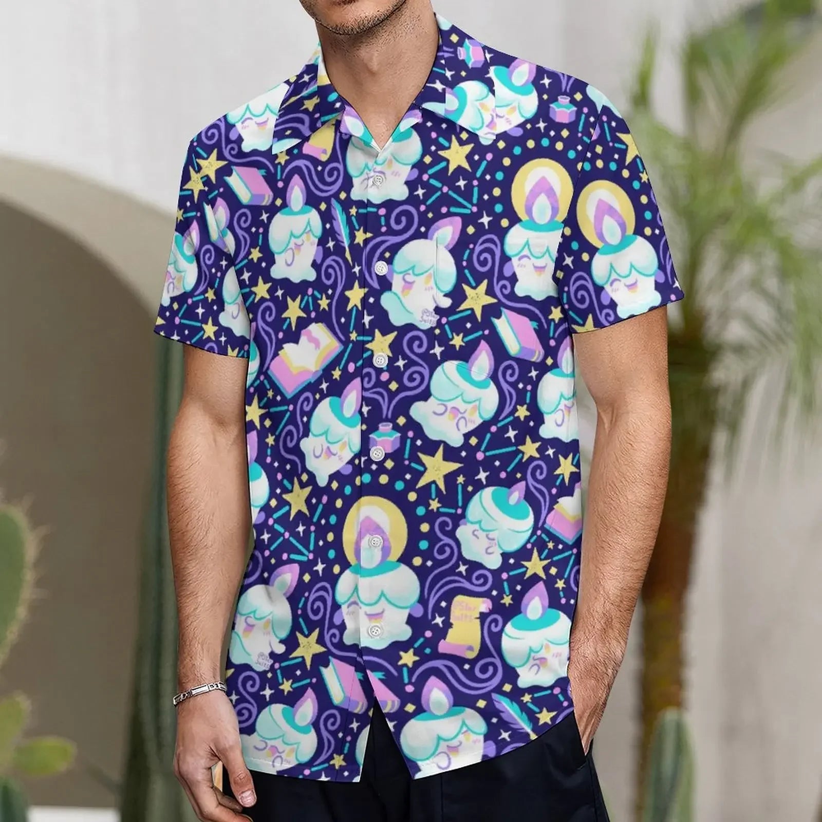 3D Little Sheep Printing Men's Summer Loose Beach Oversize Short-sleeved T-shirt