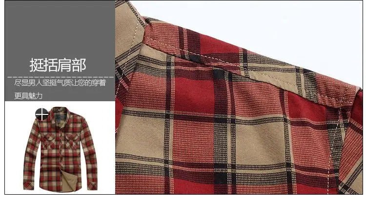 Spring Autumn New Vintage Military Men Cotton Shirt Long Sleeve