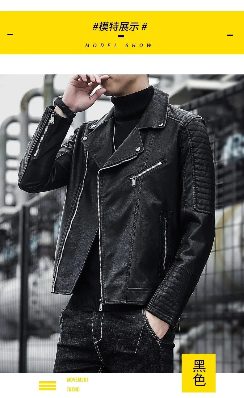 Solid Color Brand clothing Men Slim Fit Jacket Fashion