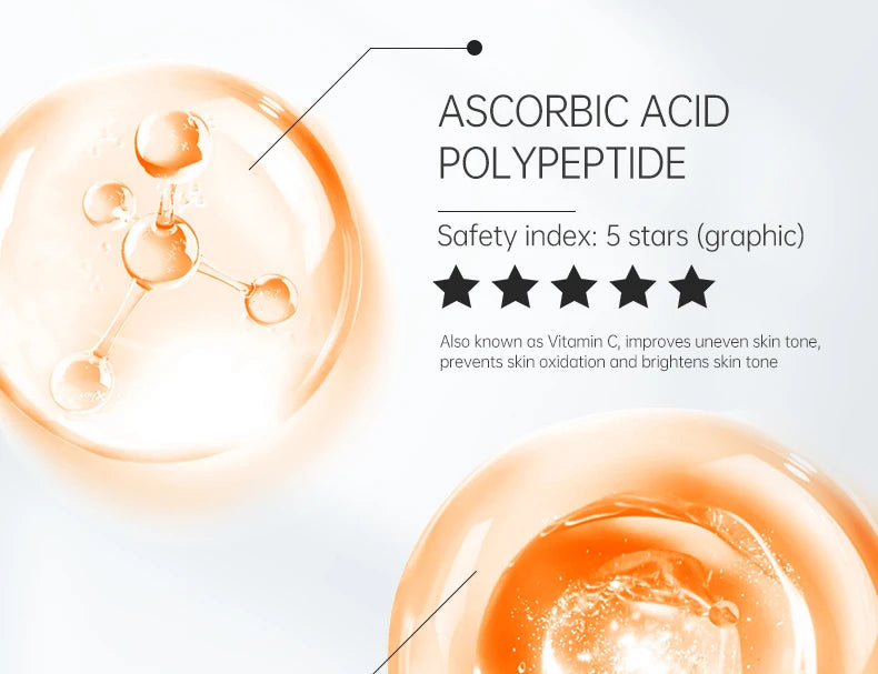 Vitamin C Face Whitening Serum Deep Moisturizing Removal Dark Spots Hyaluronic Acid Essence Anti Aging Facial Serum Skin Care