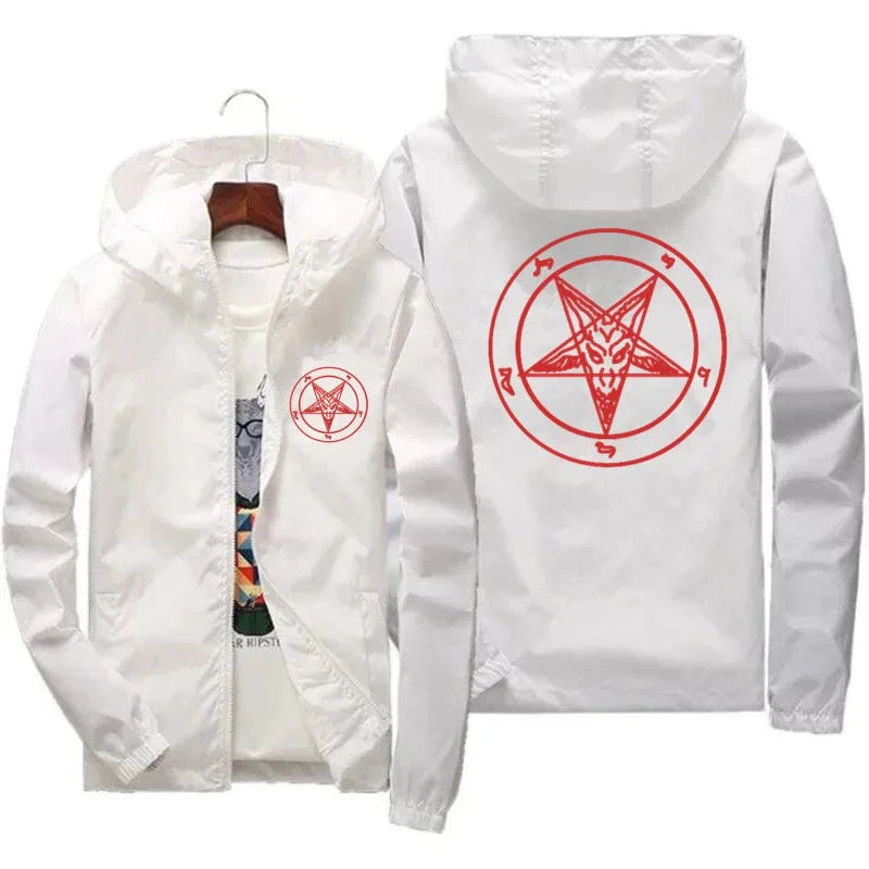Mens Thin Hooded Windbreaker t shirt Coat Pilot Jacket 7XL