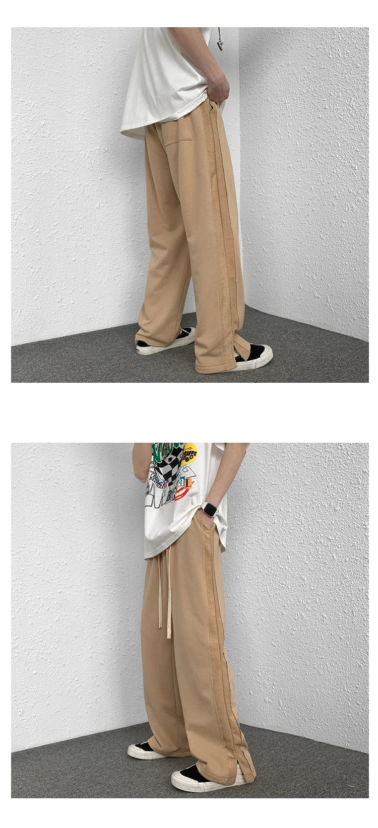 Male Clothing Oversize Sports Streetwear Baggy Wide Summer pants