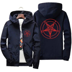 Mens Thin Hooded Windbreaker t shirt Coat Pilot Jacket 7XL