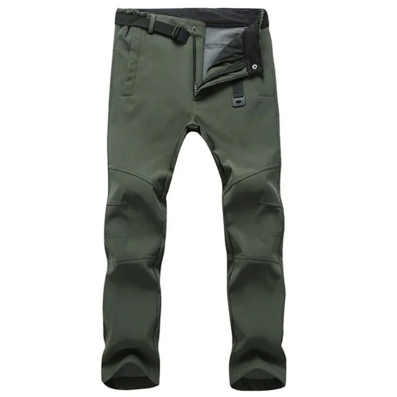 Warm Winter Men Soft Shell Pants Travel Waterproof Outdoor Camping & Hiking Pants