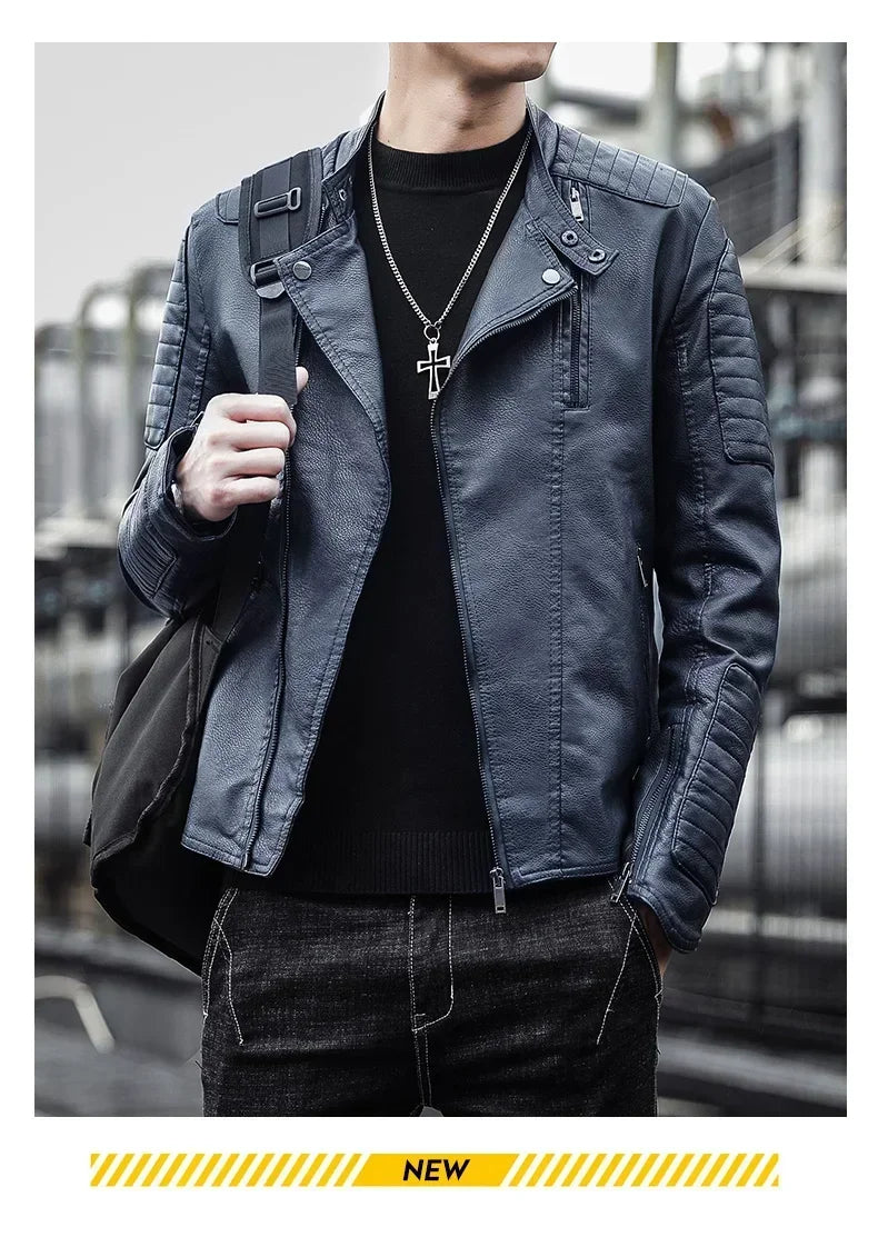 Solid Color Brand clothing Men Slim Fit Jacket Fashion