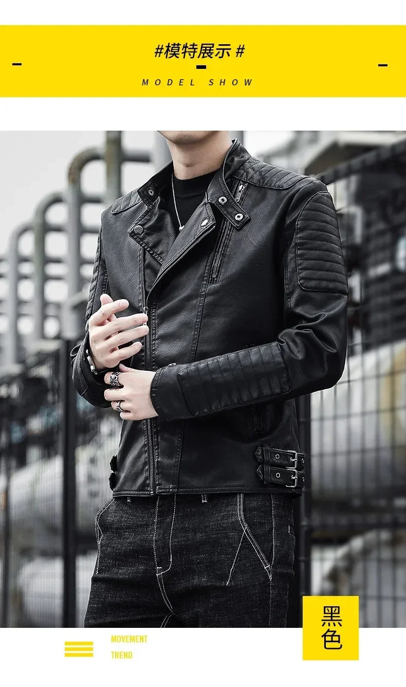 Solid Color Brand clothing Men Slim Fit Jacket Fashion