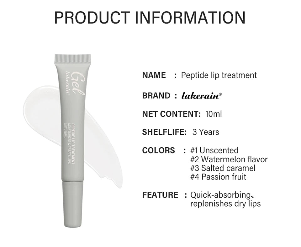 Peptide Lip Treatment Moisturizing Lip Mask Gel To Remove Dead Skin Lipstick Base Lip Cream Lip Care Mask 10ml