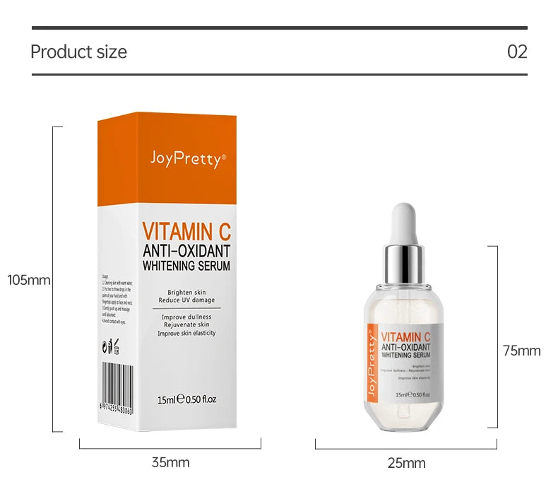 Vitamin C Face Whitening Serum Deep Moisturizing Removal Dark Spots Hyaluronic Acid Essence Anti Aging Facial Serum Skin Care