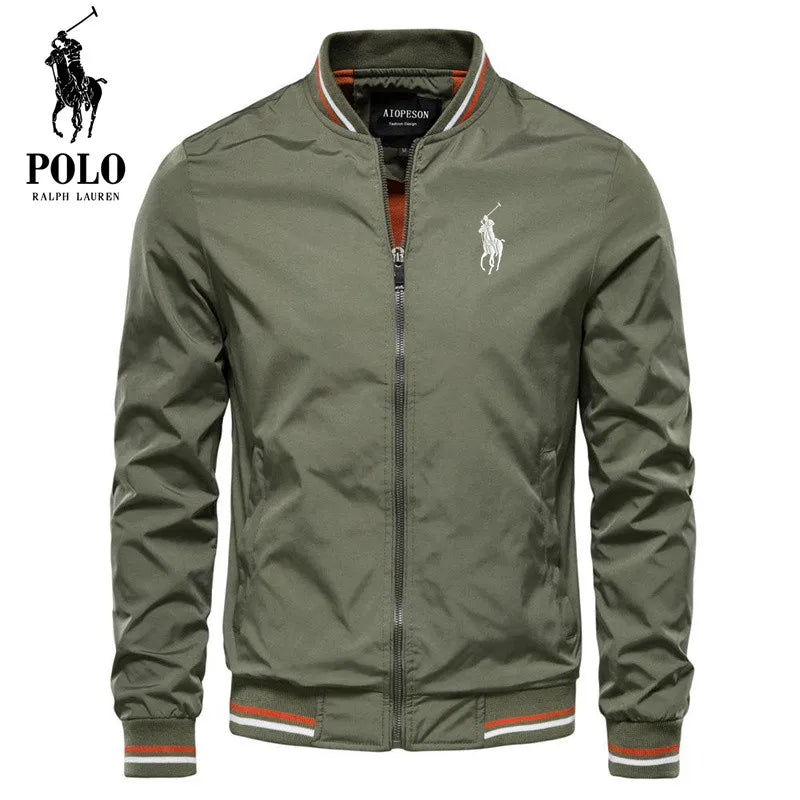 Embroidered Men's Brand Polo Ralph Lauren Trench Coat
