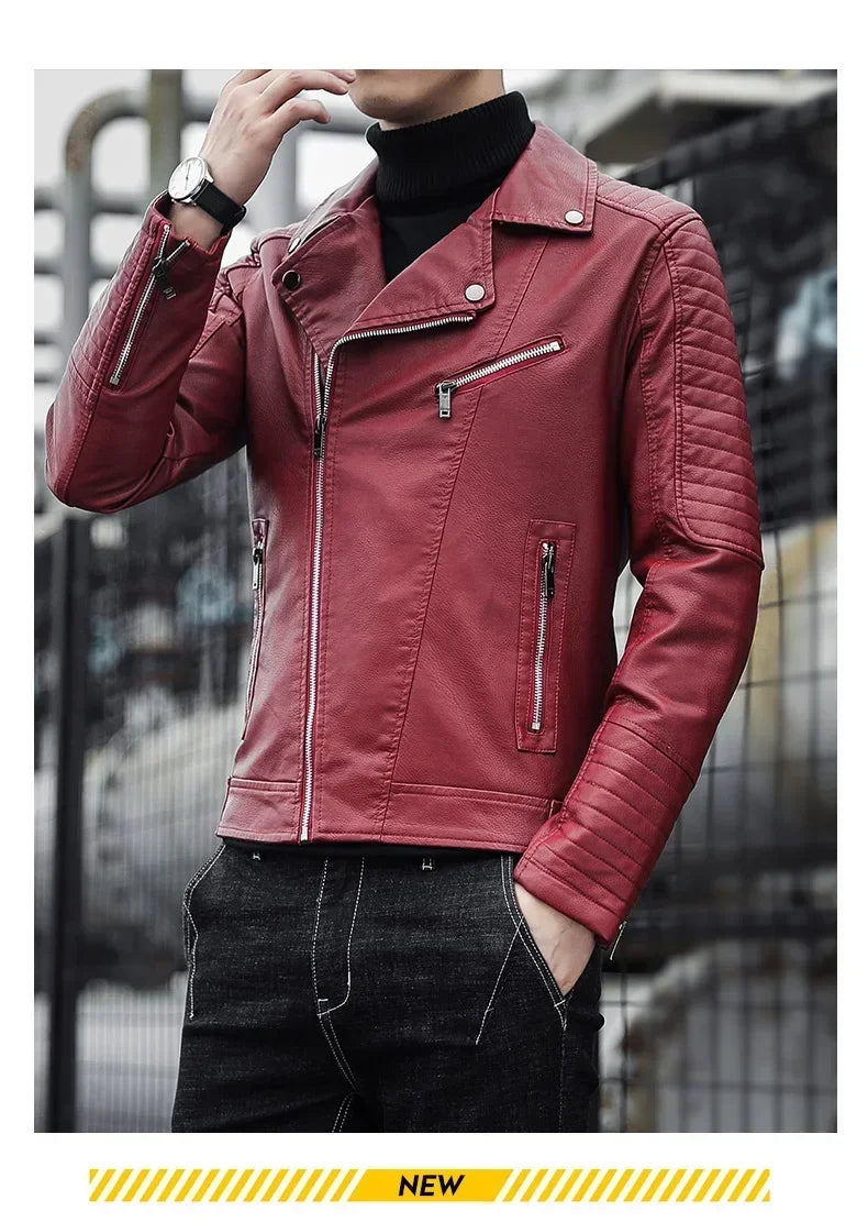Solid Color Brand clothing Men Slim Fit Jacket Fashion