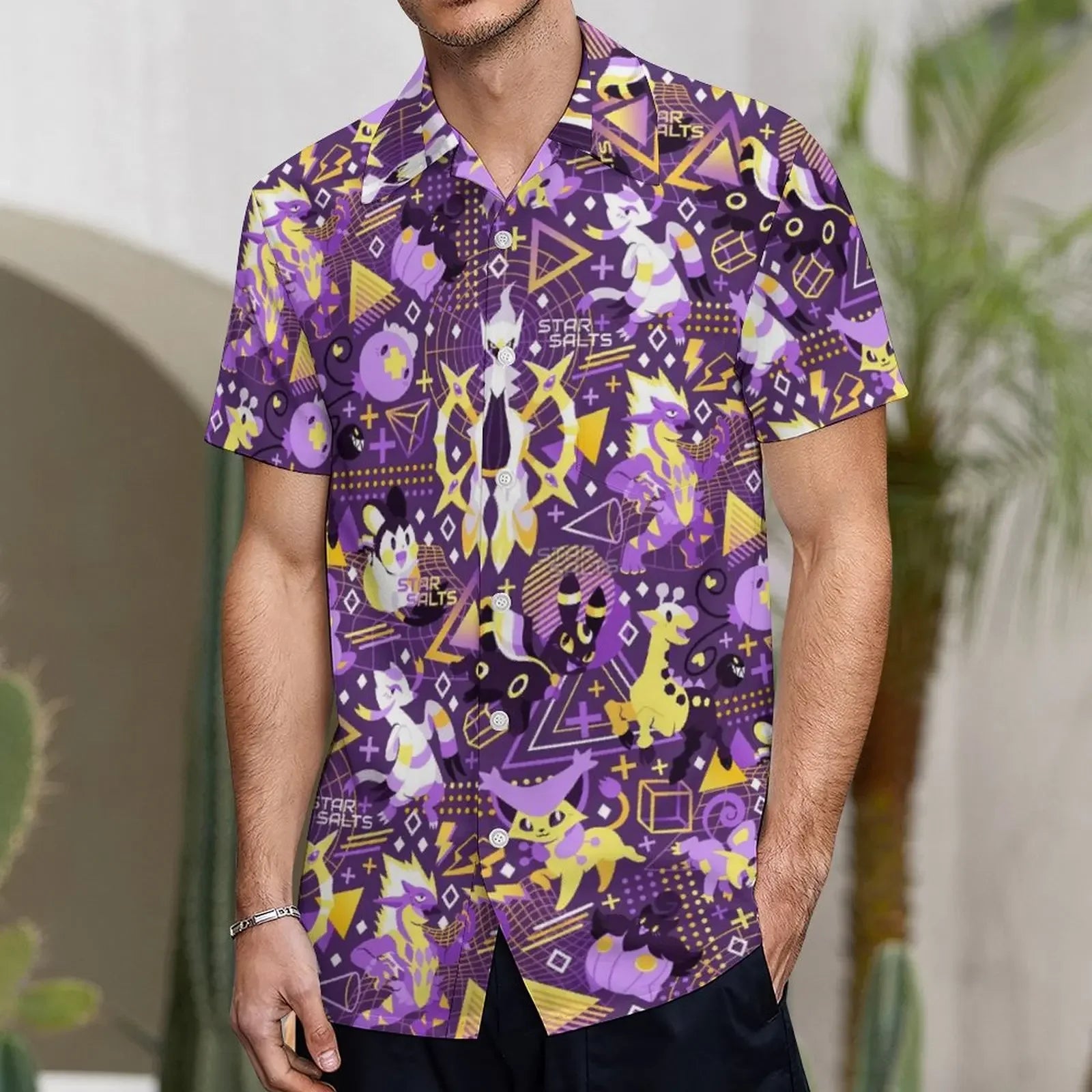 3D Little Sheep Printing Men's Summer Loose Beach Oversize Short-sleeved T-shirt