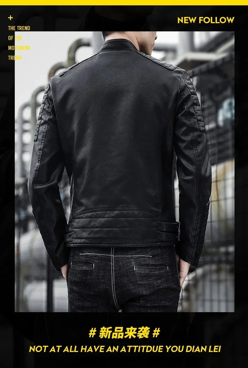 Solid Color Brand clothing Men Slim Fit Jacket Fashion