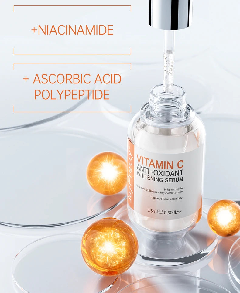 Vitamin C Face Whitening Serum Deep Moisturizing Removal Dark Spots Hyaluronic Acid Essence Anti Aging Facial Serum Skin Care