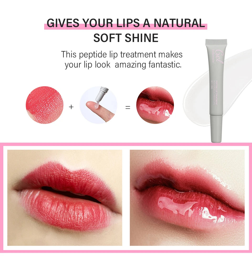 Peptide Lip Treatment Moisturizing Lip Mask Gel To Remove Dead Skin Lipstick Base Lip Cream Lip Care Mask 10ml