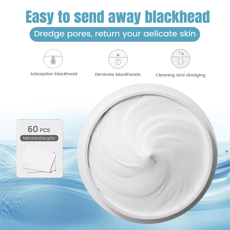 LANBENA Blackhead Remover Peel Off Mask Aloe Vera Extract Oil Control Nose Mask with 60pcs Cleanses for Deep Clean Hydrating