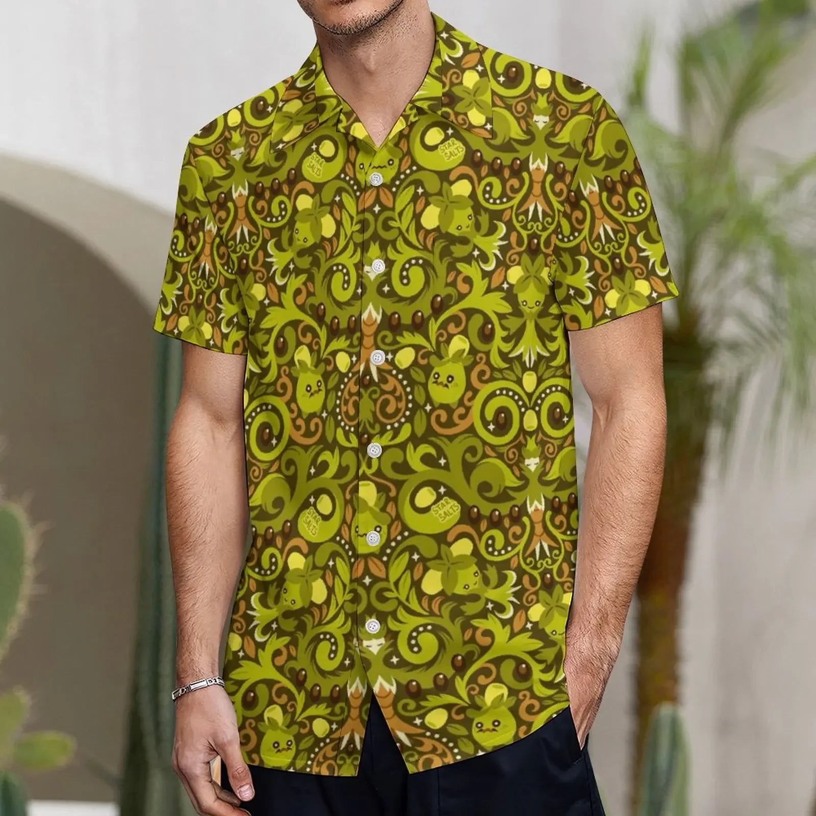 3D Little Sheep Printing Men's Summer Loose Beach Oversize Short-sleeved T-shirt