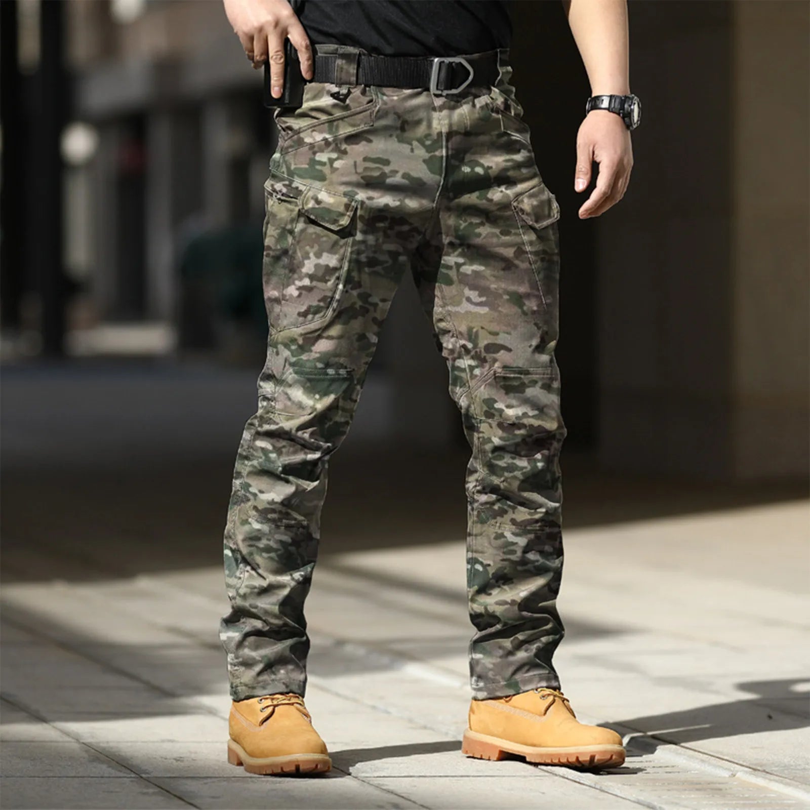 Men Classic Cargo Pants Daily Causal All-Match Regular Multi Pockets Pant
