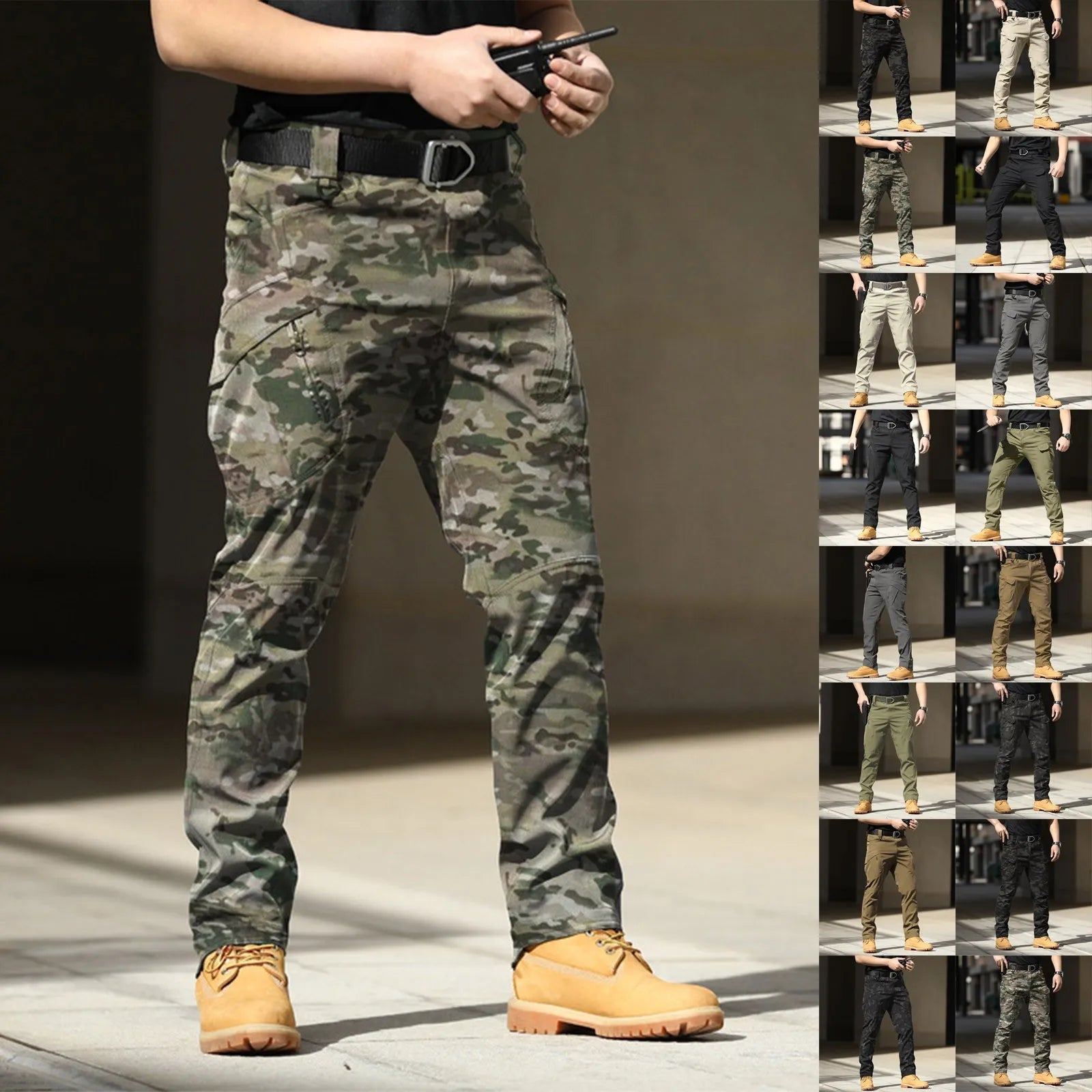 Men Classic Cargo Pants Daily Causal All-Match Regular Multi Pockets Pant