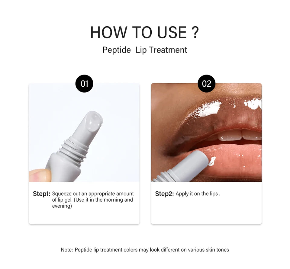 Peptide Lip Treatment Moisturizing Lip Mask Gel To Remove Dead Skin Lipstick Base Lip Cream Lip Care Mask 10ml